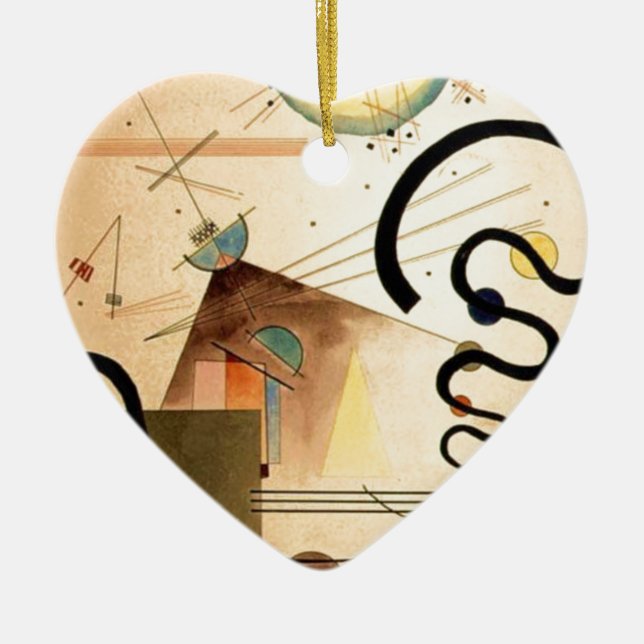 Ornamento De Cerâmica Kandinsky Abstrato (Frente)