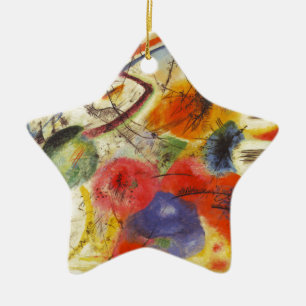 Ornamento De Cerâmica Kandinsky Black Trakes Abstrato Painting