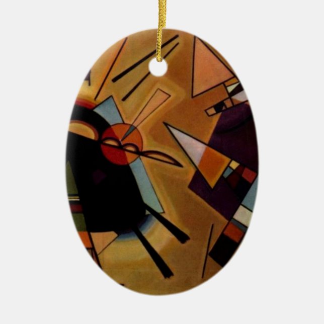Ornamento De Cerâmica Kandinsky Black Violet (Frente)