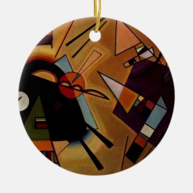 Ornamento De Cerâmica Kandinsky Black Violet (Frente)