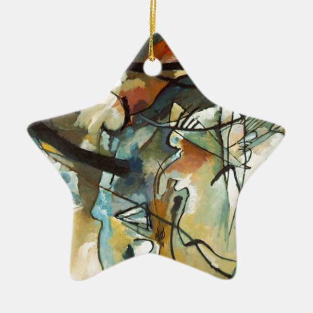 Ornamento De Cerâmica Kandinsky Composition V Abstrato Pintura (Frente)