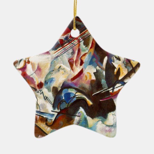 Ornamento De Cerâmica Kandinsky Composition VI Abstrato Pintura (Frente)