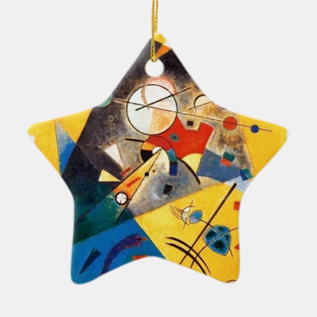 Ornamento De Cerâmica Kandinsky Quiet Harmony Abstrato Art (Frente)
