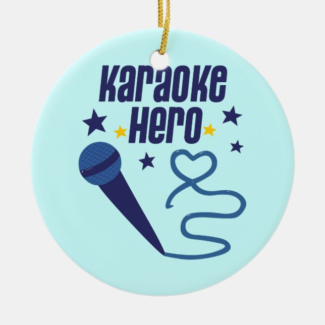 Ornamento De Cerâmica Karaoke Hero (Frente)