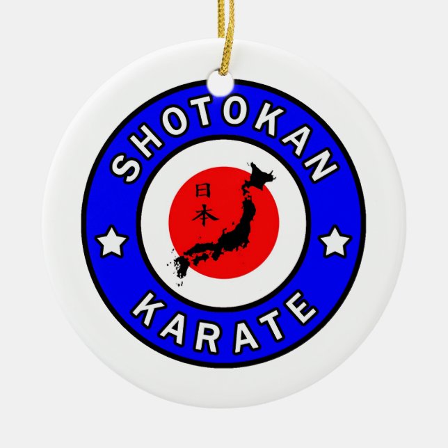 Ornamento De Cerâmica Karate Shotokan (Frente)