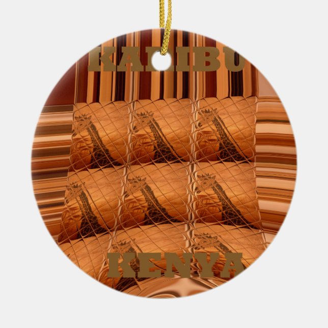 Ornamento De Cerâmica Karibu Giraffe Hakuna Matata Chic Art Col (Frente)