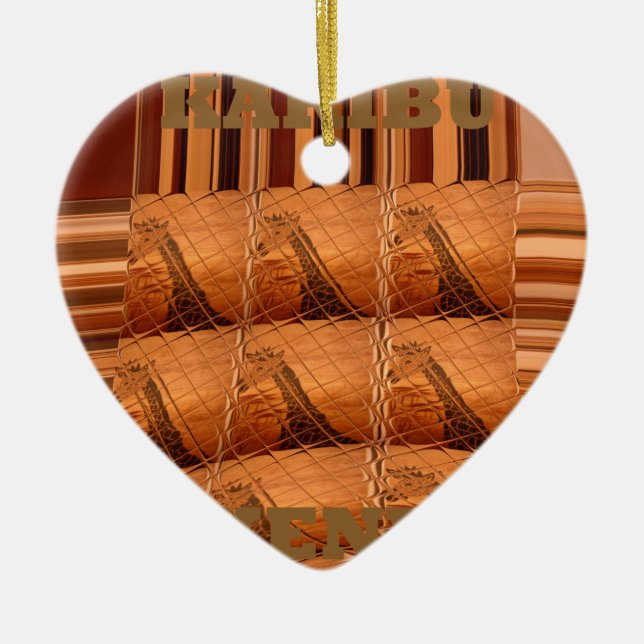 Ornamento De Cerâmica Karibu Giraffe Hakuna Matata Chic Art Col (Frente)