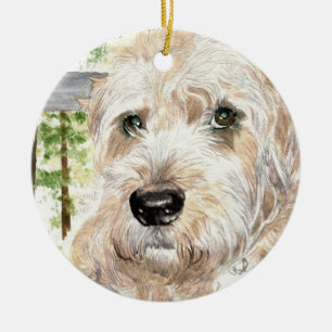 Ornamento De Cerâmica Katie o Wheaton revestido macio Terrier