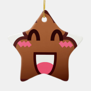 Ornamento De Cerâmica kawaii poop emojis