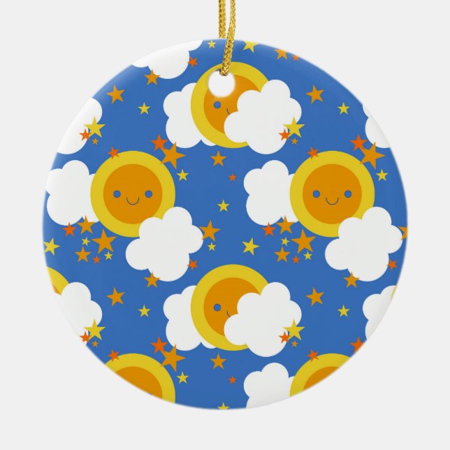 Ornamento De Cerâmica Kawaii Sunshine (Frente)