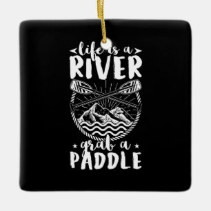 Ornamento De Cerâmica Kayak Driver Life É Um Rio
