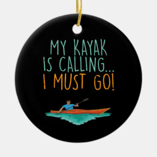 Ornamento De Cerâmica Kayaking Kayak Gift