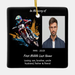 Ornamento De Cerâmica Keepsake  Memorial Motocross Motorcycle Racing