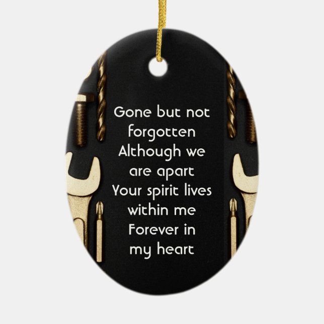 Ornamento De Cerâmica Keepsasasaara Memorial Photo Prayer Tools Mecânico (Frente)