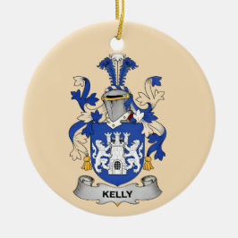 Ornamento De Cerâmica Kelly Coat of Arms Ceramic Ornament