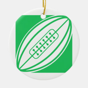 Ornamento De Cerâmica Kelly Green Rugby