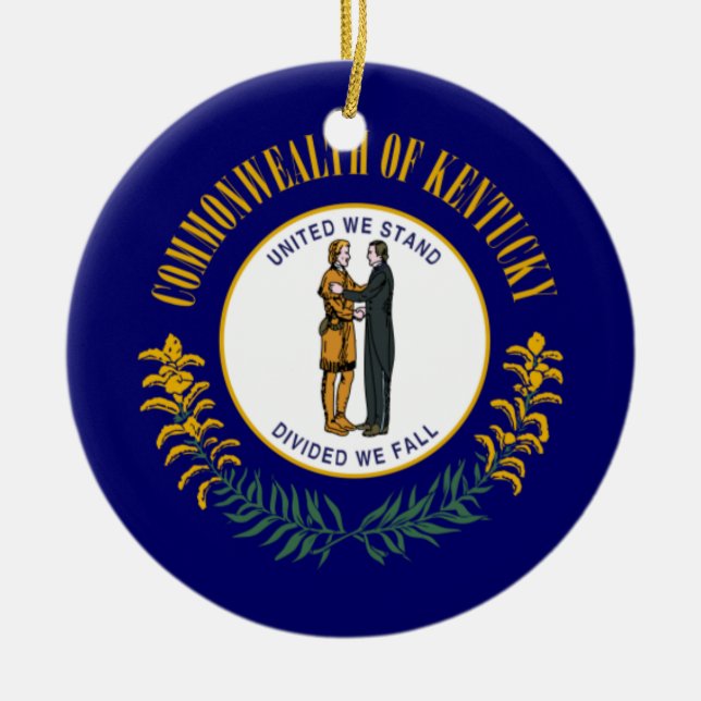 Ornamento De Cerâmica Kentucky Flag (Frente)