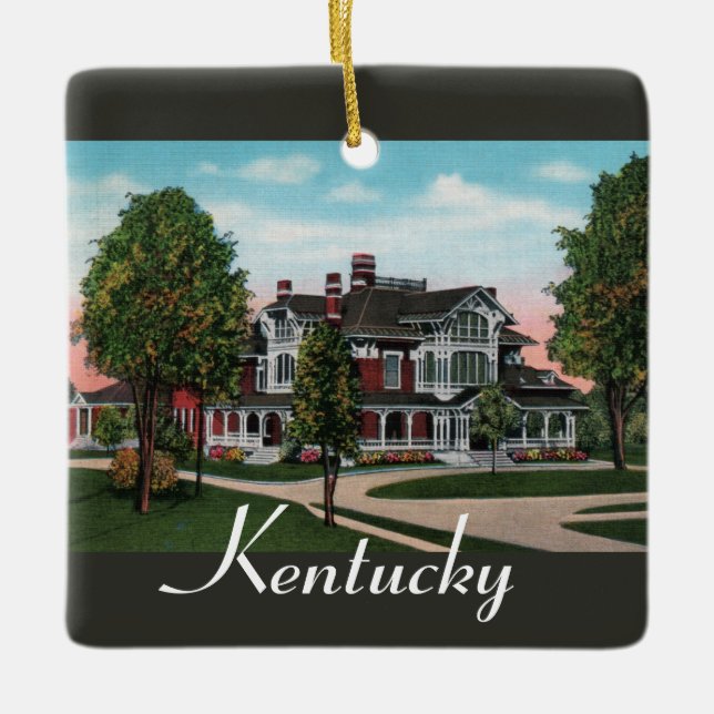 Ornamento De Cerâmica Kentucky Mansion Ornament (Frente)
