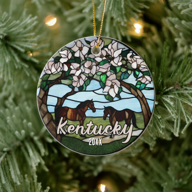 Ornamento De Cerâmica Kentucky Vacation Souvenir (Árvore)