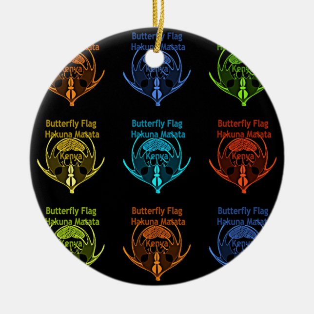 Ornamento De Cerâmica Kenya Hakuna Matata (Frente)