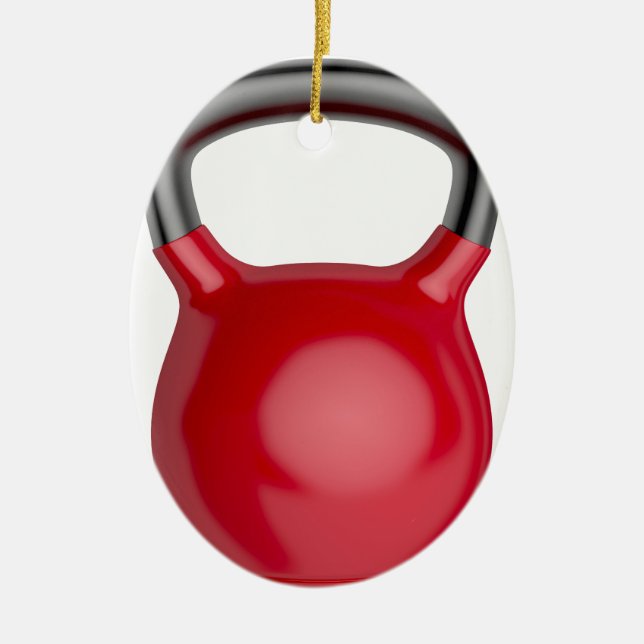 Ornamento De Cerâmica Kettlebell (Frente)