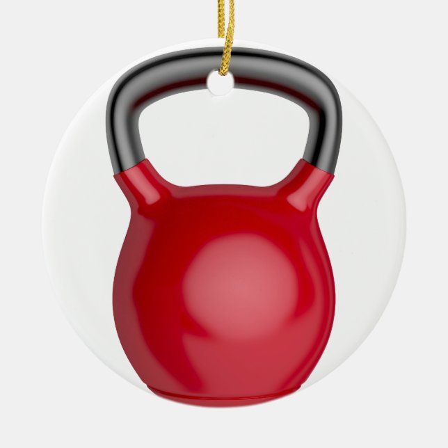 Ornamento De Cerâmica Kettlebell (Frente)