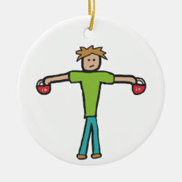 Ornamento De Cerâmica Kettlebell