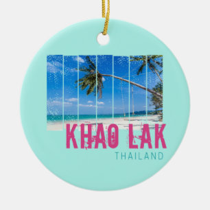 Ornamento De Cerâmica Khao Lak Phang-Nga Tailândia Vintage Beach Souveni