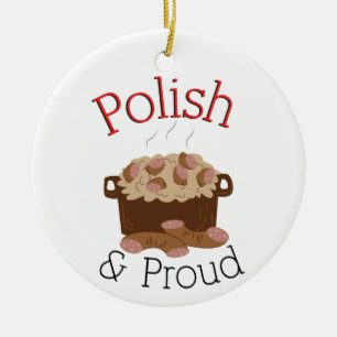 Ornamento De Cerâmica Kielbasa orgulhosa