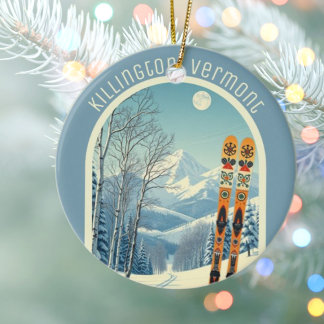Ornamento De Cerâmica Killington Vermont ski souvenir