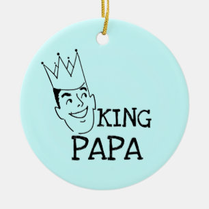 Ornamento De Cerâmica King Papa T-shirts e presentes