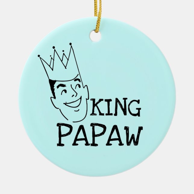 Ornamento De Cerâmica King Papaw T-shirts e presentes (Frente)