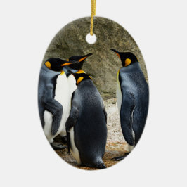 Ornamento De Cerâmica King Penguin