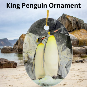 Ornamento De Cerâmica King Penguin Ornament