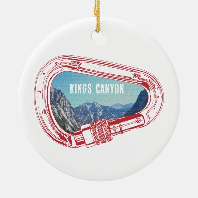 Ornamento De Cerâmica Kings Canyon Subindo Carabiner (Traseira)