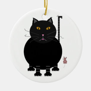 Ornamento De Cerâmica Kit Kat e mouse