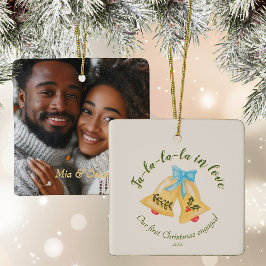 Ornamento De Cerâmica Kitschy Bell Primeiro Natal Envolvido Keepsasasasa