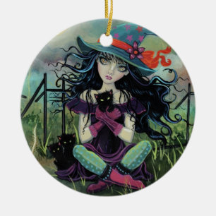 Ornamento De Cerâmica Kitten Witasy Art De Molly Harrison