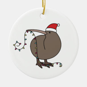 Ornamento De Cerâmica Kiwi Chirstmas