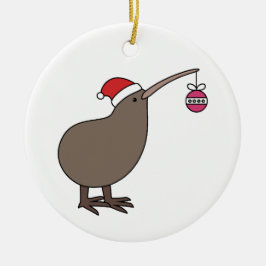 Ornamento De Cerâmica Kiwi Natal