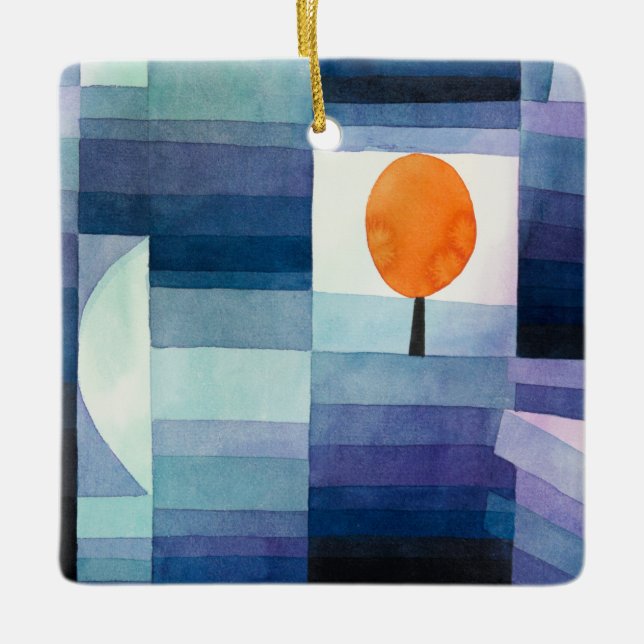 Ornamento De Cerâmica Klee, O Harbinger do outono (Frente)