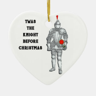 Ornamento De Cerâmica Knight Before Christmas