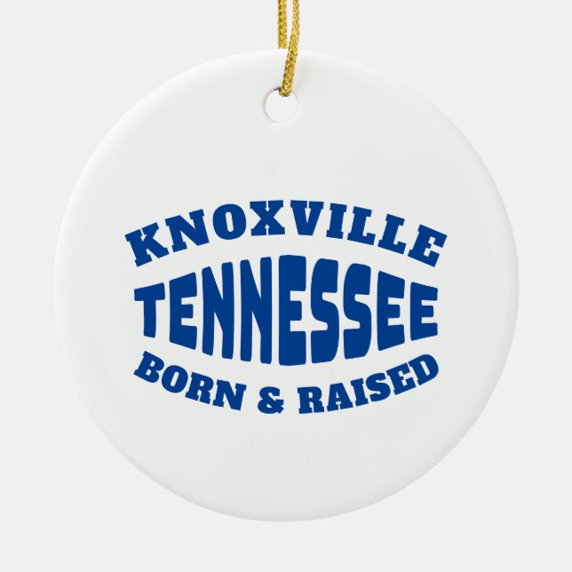 Ornamento De Cerâmica Knoxville Tennessee Nascer e Raised (Frente)