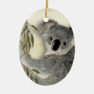 Ornamento De Cerâmica Koala bonito personalizado