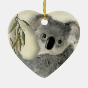Ornamento De Cerâmica Koala bonito personalizado
