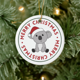 Ornamento De Cerâmica Koala Natal Animais de inverno na neve Cerâmica Ko