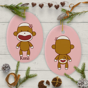 Ornamento De Cerâmica Kona, a Árvore de Natal do Macaco