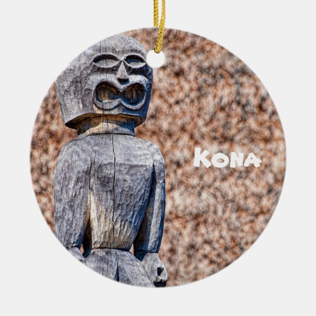 Ornamento De Cerâmica Kona Keepsasak - Tikis (Frente)