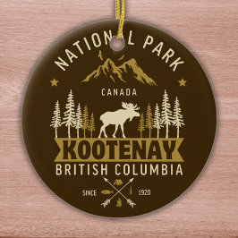 Ornamento De Cerâmica Kootenay National Park Canada Vintage Landscape