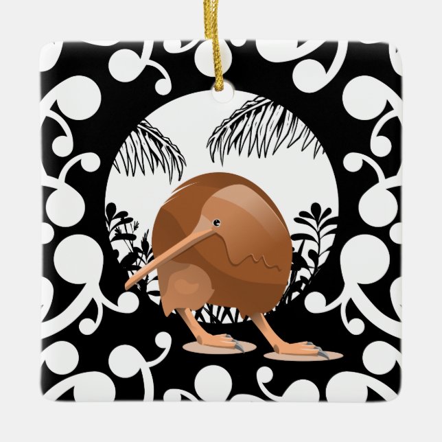 Ornamento De Cerâmica Koru Kiwi (Frente)